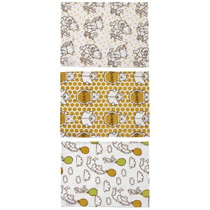 Skater|スケーター ワッフル生地ふきん3枚 くまのプーさん