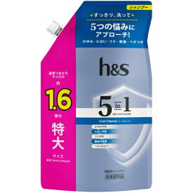 P&G｜ピーアンドジー h&s 5in1 クールクレンズ シャンプー つめかえ特大サイズ 460g