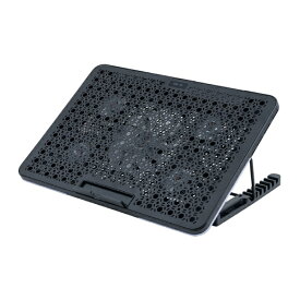 ナカバヤシ｜Nakabayashi ノートパソコンクーラースタンド [11〜16インチ /USB-A接続] USB-Aハブ搭載 2WAY5FANスタンダード ブラック NSF-10BK
