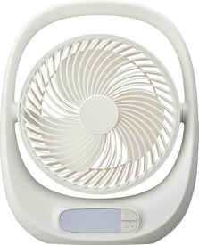 DOSHISHA｜ドウシシャ 充電式ポータブルファン ホワイト FBA-160BWH [DCモーター搭載]