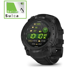 GARMIN｜ガーミン Instinct 3 AMOLED（インスティンクト スリー アモレッド）50mm Tactical GPSスマートウォッチ GARMIN（ガーミン） Black 010-03020-80【Suica対応】
