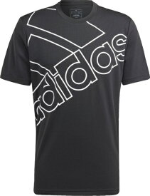 アディダス｜adidas メンズ AEROREADY トレーニング ロゴグラフィック 半袖Tシャツ ブラック×ホワイト KTF40 [メンズ /J/XLサイズ]