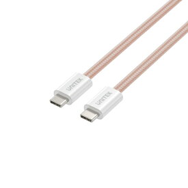 UNITEK｜ユニテック USB-C ⇔ USB-Cケーブル [充電 /転送 /1m /USB Power Delivery /100W /USB2.0] パステルピンク C14141APK011M