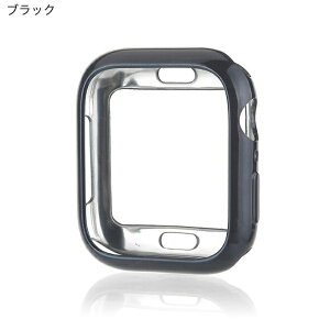 GAACALbK[J APPLE WATCH 4-6/SE1-3 40MM yʂŃtBbgTPUϏՌt[ GAACAL ubN ubN W00598BK2