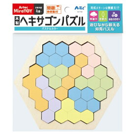 アーテック｜Artec Artec MiraTOY 木製ヘキサゴンパズル　パステルカラー 21733