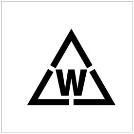 グリーンクロス｜Green Cross グリーンクロス　吹付プレートマグネット製　ステンシル　文字高100　△W 【メーカー直送・代金引換不可・時間指定・返品不可】