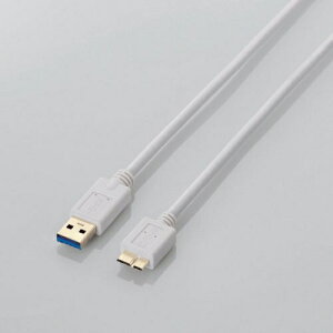 ELECOMbGR 0.5m USB3.0P[u yAźymicroBz3dV[hP[uizCgj@USB3-AMB05WHyrb_ cable_cpnz