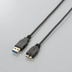 ELECOM�b�G���R�� 1.0m USB3.0�P�[�u�� �yA�z�́ymicroB�z [�ɍ׃^�C�v]�@�i�u���b�N�j�@USB3-AMBX10BK�yrb_ cable_cpn�z