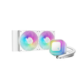 DEEPCOOL｜ディープクール 水冷CPUクーラー 120mmファンx2 [LGA1851/1700/1200/1155/1151/1150・AM5/AM4] LE240 WH V2 ホワイト R-LE240-WHAMMN-G-2