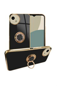 shizukawill｜シズカウィル AQUOS wish4 SH-52E カバー リング付ケース ブライトブラック SHAQW4CL5BK