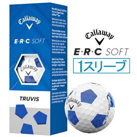 キャロウェイ｜Callaway ゴルフボール E・R・C SOFT TRUVIS ホワイト×ブルー 64272620325 [3球（1スリーブ）]