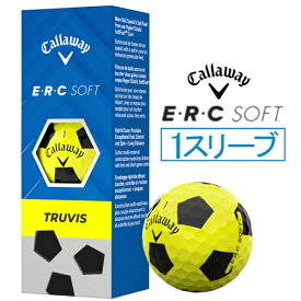 キャロウェイ｜Callaway ゴルフボール E・R・C SOFT TRUVIS イエロー×ブラック 64279620323 [3球（1スリーブ）]