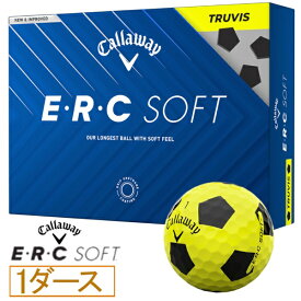 キャロウェイ｜Callaway ゴルフボール E・R・C SOFT TRUVIS イエロー×ブラック 64279621223 [12球（1ダース）]