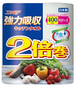 カミ商事|KAMI SHOJI エルモア強力吸収タオル2倍巻4R 100カット