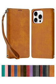 shizukawill｜シズカウィル iPhone 16 Pro 手帳型 ケース カバー 本革調 レザーケース ライトブラウン APIP16PLBR