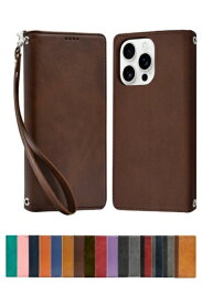 shizukawill｜シズカウィル iPhone 16 Pro 手帳型 ケース カバー 本革調 レザーケース ダークブラウン APIP16PDBR