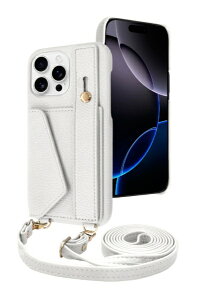 shizukawill�b�V�Y�J�E�B�� iPhone 16 Pro Max �P�[�X �J�o�[ �V�����_�[�P�[�X �A�C�t�@���f5 �X�g���[�g���[�h �X�m�[�z���C�g APIP16PMIF51WH