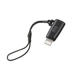 TTvCbSANWA SUPPLY LightningϊA_v^ [USB-C IXX Lightning] MFiF ubN AD-USB30LCFBK
