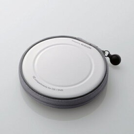 ELECOM｜エレコム DVD/CD対応 ファスナーケース セミハード 12枚収納 ホワイト CCD-H12WH[CCDH12WH]