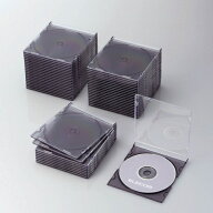 ELECOM｜エレコム Blu-ray DVD CDケース 1枚収納 スリム5mm ジャケット収納対応 省スペース設計 50枚組 …