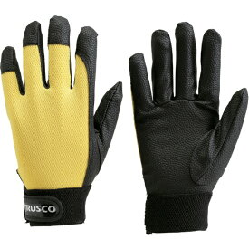 トラスコ中山｜TRUSCO NAKAYAMA PU厚手手袋エンボス加工　イエロー　S　TPUGYS
