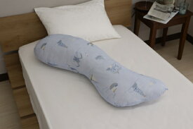 大宗｜DAISOU 【抱き枕】接触冷感抱き枕 北欧タウン (約100x40cm) ブルー 963210/BL