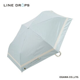 小川｜Ogawa 折りたたみ傘 グログランリボン LINEDROPS グリーン 25LD-UGR-4M [晴雨兼用傘 /レディース /50cm]
