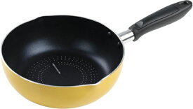 パール金属｜PEARL METAL DELISH KITCHEN フライパン 20cm 深型 IH対応 極深 ブルーダイヤモンドコート イエロー イエロー CX-100 [IH対応]