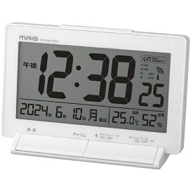 MAG｜マグ 好きな時間にチャイムが鳴らせる 電波置き時計 タイムチャイム T-792 WH-Z [デジタル /電波自動受信機能有]