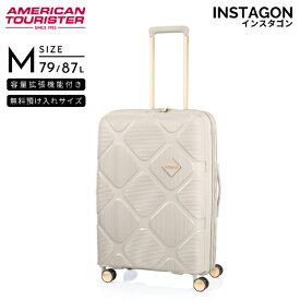 【エントリーで最大2万ポイント当たる｜11/18迄】 アメリカンツーリスター｜American Tourister 拡張機能付きキャリー 無料預入 【 Mサイズ 】 INSTAGON ( インスタゴン ) クリーム HJ4*35016 [TSAロック搭載]