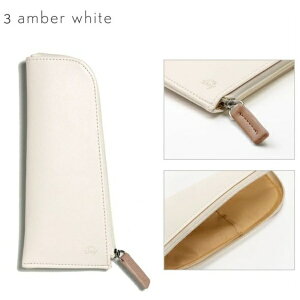 ����͏o�ŁbIROHA PUBLISHING SUNNY FLAT PEN CASE amber white LSPM-03