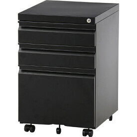 不二貿易｜Fuji Boeki デスクワゴン ［W390xD440xH600mm］ カプリス インキャビネット ブラック 60513