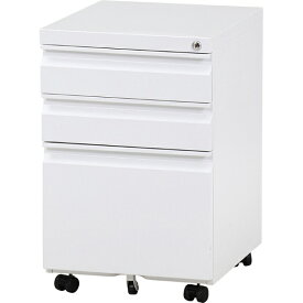 不二貿易｜Fuji Boeki デスクワゴン ［W390xD440xH600mm］ カプリス インキャビネット ホワイト 60514