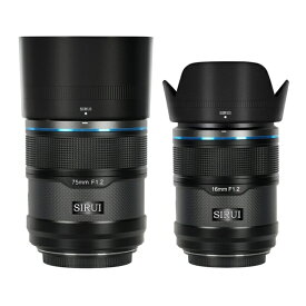 SIRUI ｜ シルイ オートフォーカスレンズ F1.2 APS-C 2本セット(16/75mm) E/ブラック SIRUI ブラック AS-2S-EB-JP [ソニーE /単焦点レンズ]