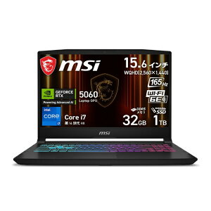 MSIbGGXAC Q[~Om[gp\R Katana 15 HX B14W(RTX 5060) ubN Katana-15-HX-B14WFK-3259JP [15.6^ /Windows11 Home /intel Core i7 /F32GB /SSDF1TB /2025N5f]