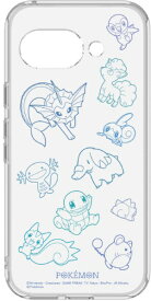 グルマンディーズ｜gourmandise Google Pixel 9a クリアケース ポケットモンスター ライトブルー POKE-986LBL