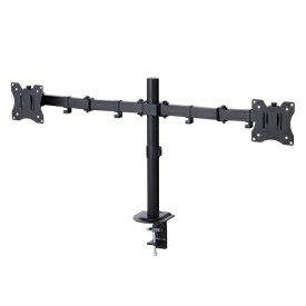 ELECOM｜エレコム モニターアーム [2画面 /17〜32インチ] デュアルアーム/ロング ブラック DPA-DN01BK