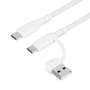 OWLTECHbIEebN ^t 2in1P[u Type-C/A to Type-C 1.5m zCg OWL-CBA5ACC15-WH