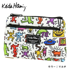 キースへリング キースへリング フラットポーチ 化粧ポーチ ポーチ 小物入れ Travel Line マルチ 15801-099