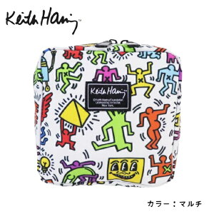 キースへリング キースへリング スクエアポーチ 化粧ポーチ ポーチ 小物入れ Travel Line マルチ 15808-099