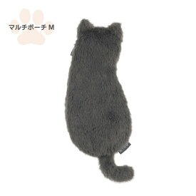 ナカバヤシ｜Nakabayashi マルチポーチ M ねこのせ 灰ロシアン NNS-MP02GY