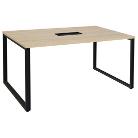 カグクロ｜KAGUKURO ALetto（アレット）ミーティングテーブル（W1500×D900×H720mm） ブラックフレーム×アッシュウッド【キャンセル・返品不可】