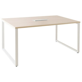 カグクロ｜KAGUKURO ALetto（アレット）ミーティングテーブル（W1500×D900×H720mm） ホワイトフレーム×ライトウッド【キャンセル・返品不可】