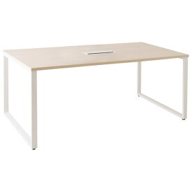 カグクロ｜KAGUKURO ALetto（アレット）ミーティングテーブル（W1800×D900×H720mm） ホワイトフレーム×ライトウッド【キャンセル・返品不可】