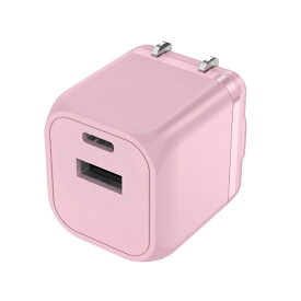 FREEDOM｜フリーダム USB TYPE-C＋TYPE-A 急速AC充電器 GaN IC採用 PD-PPS規格対応 QC対応 最大出力30W パステルピンク FUSB-ACG302UCPK [2ポート /USB Power Delivery対応 /GaN(窒化ガリウム) 採用]