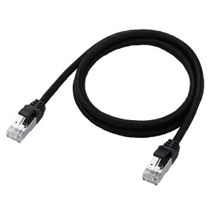 ELECOM�b�G���R�� LAN�P�[�u�� ���ϋv �u���b�N LD-OCM/BK10 [1m /�J�e�S���[8 /���b�V��]