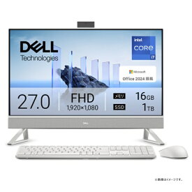 DELL｜デル デスクトップパソコン パールホワイト AD69-FNHBC [27型 /Windows11 Home /intel Core i7 /メモリ：16GB /SSD：1TB /Office HomeandBusiness /2025年夏モデル]