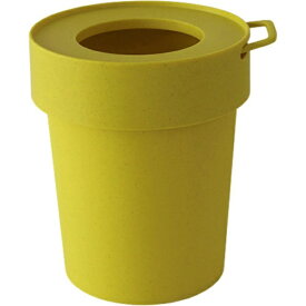 八幡化成｜Hachiman-kasei ゴミ箱 L 10L 丸型 ゴミ袋が見えない タップトラッシュ ベイクドイエロー 124002