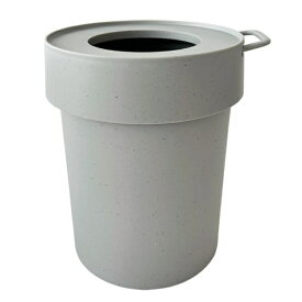 八幡化成｜Hachiman-kasei ゴミ箱 L 10L 丸型 ゴミ袋が見えない タップトラッシュ グレー 124679