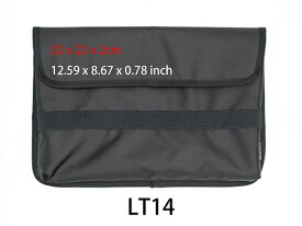 A-MoDe PELICAN ペリカン 蓋オーガナイザー用 取り外しポケット Macbook13/14インチに対応 ラップトップポーチ ブラック A-MoDeLT14